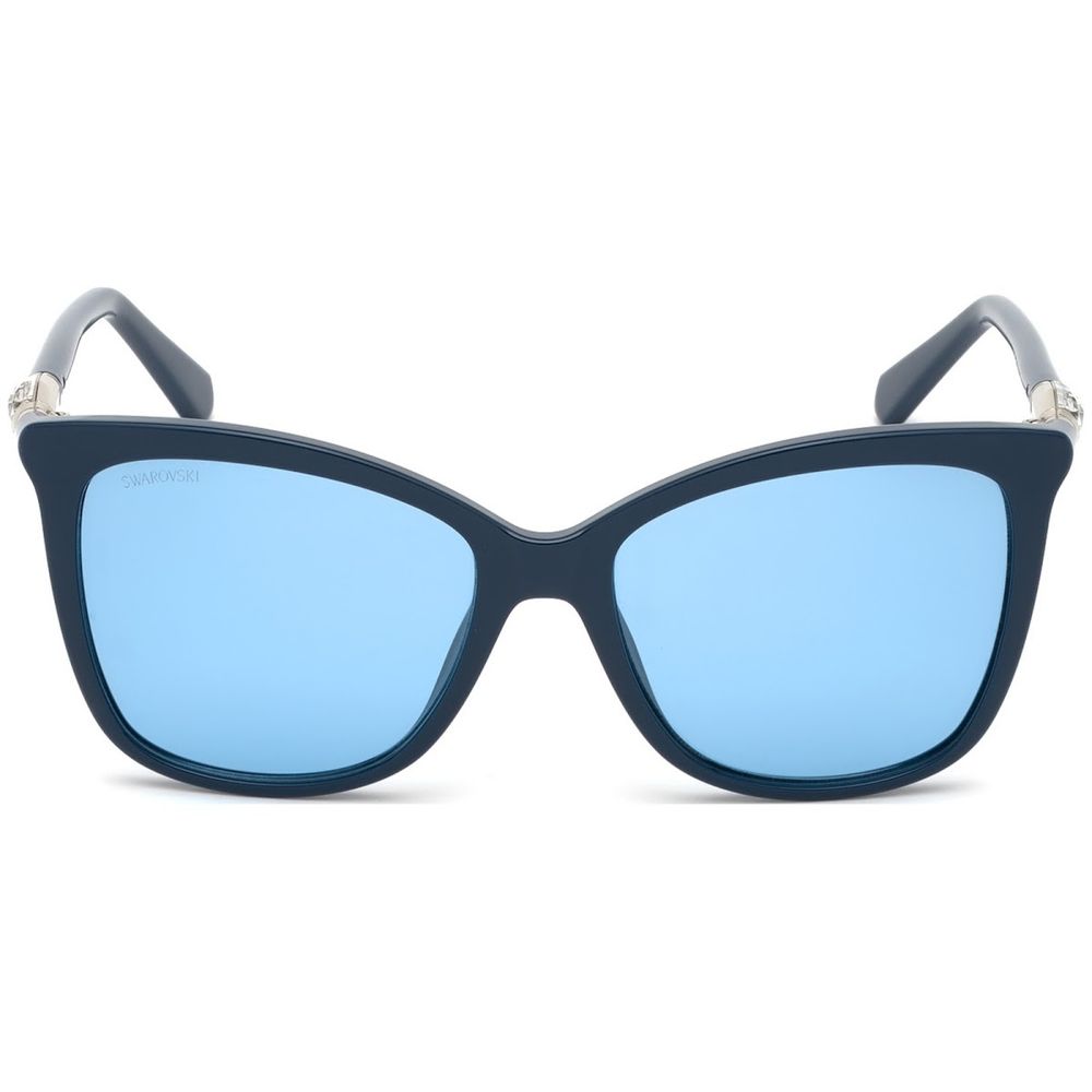 Blaue Sonnenbrille mit Spritzguss-Optik