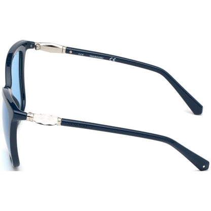 Blaue Sonnenbrille mit Spritzguss-Optik