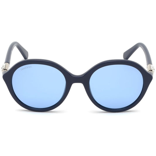 Blaue Sonnenbrille mit Spritzguss-Optik