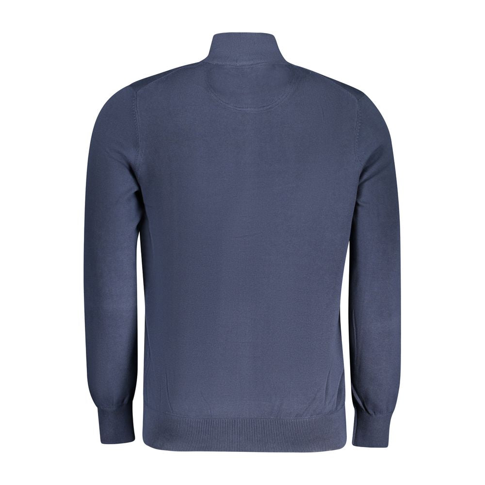 Blue Cotton Men Sweater