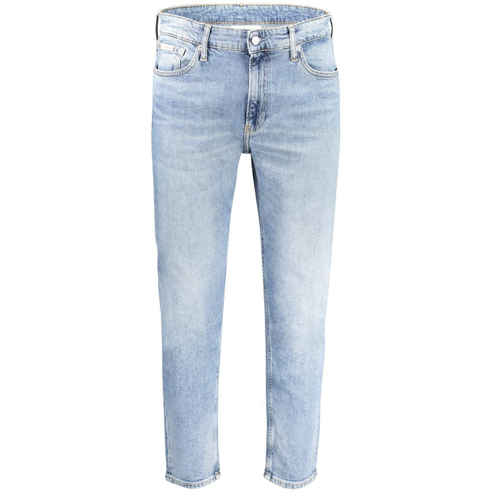 Light Blue Cotton Men Jeans