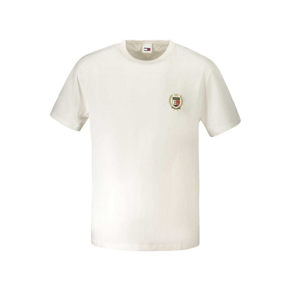 White Cotton Men T-Shirt