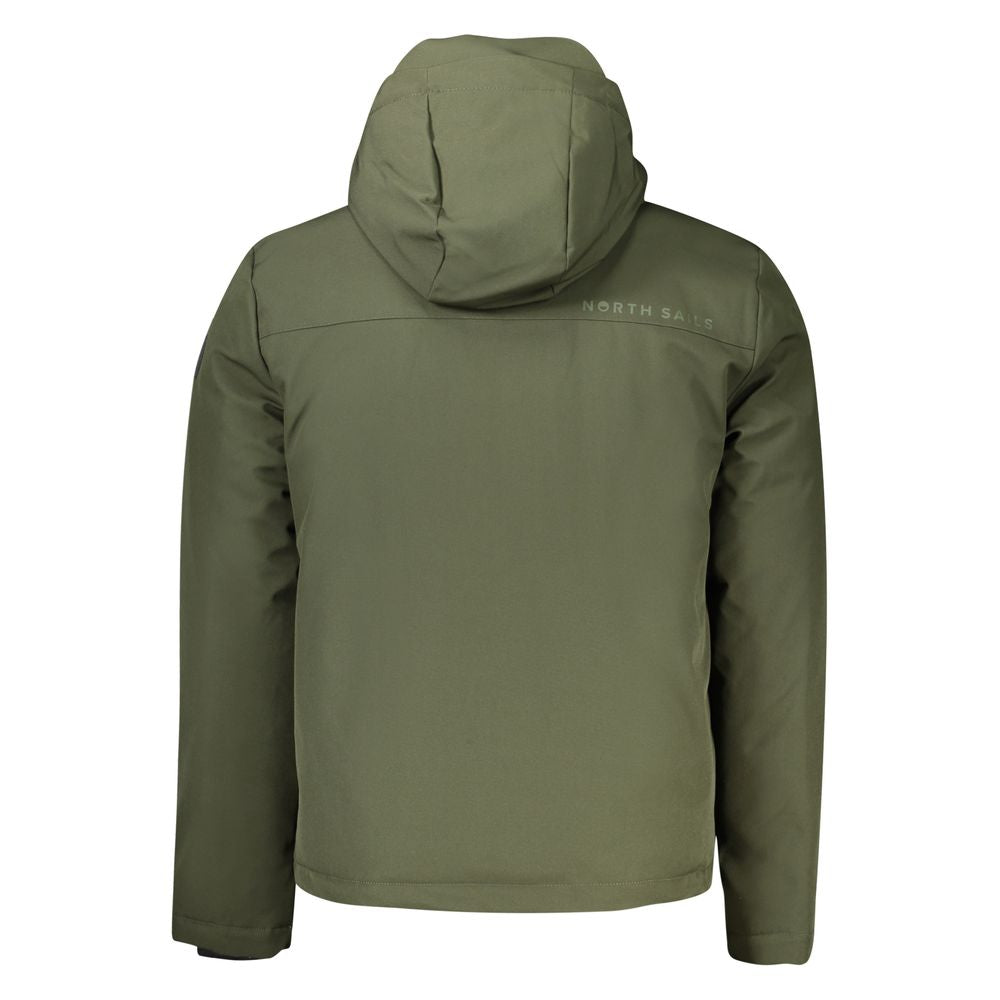 Green Polyester Men Jacket