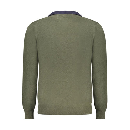 Green Wool Men Sweater