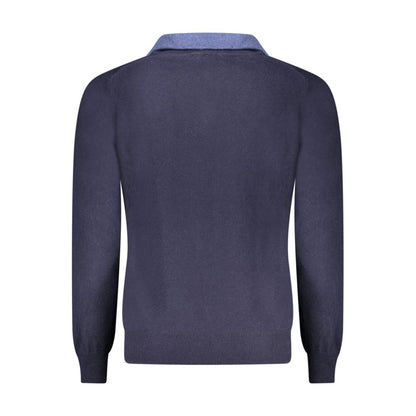 Blue Wool Men Sweater