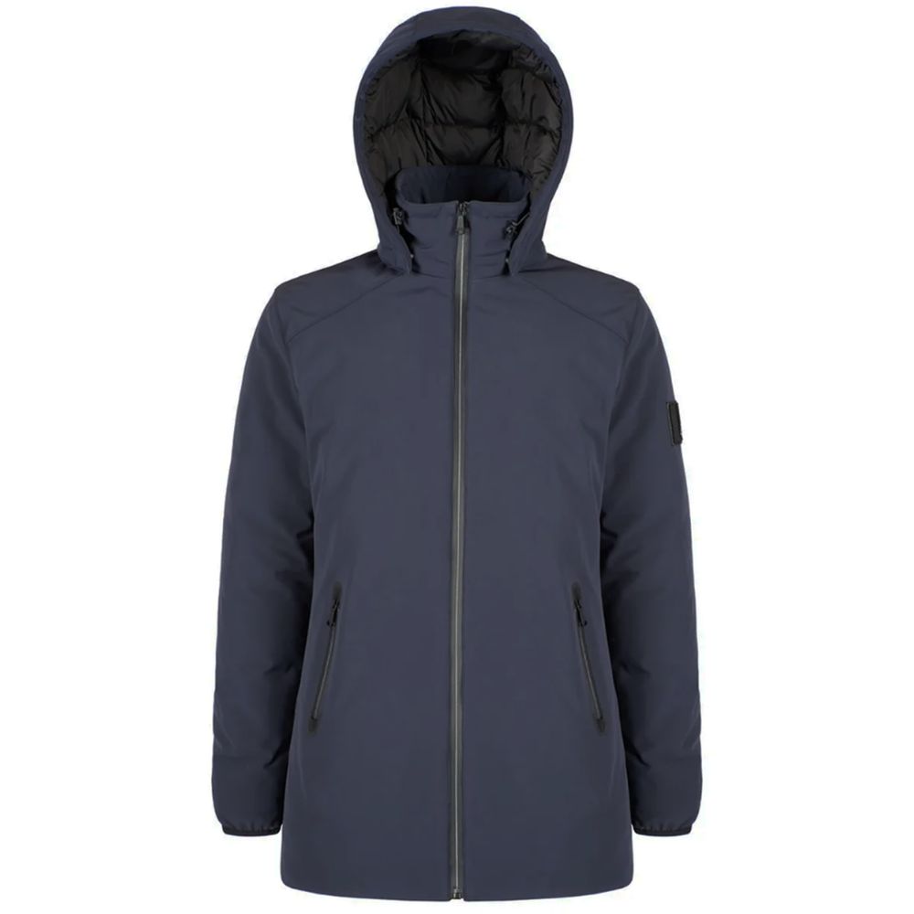 Blaue Nylonjacke