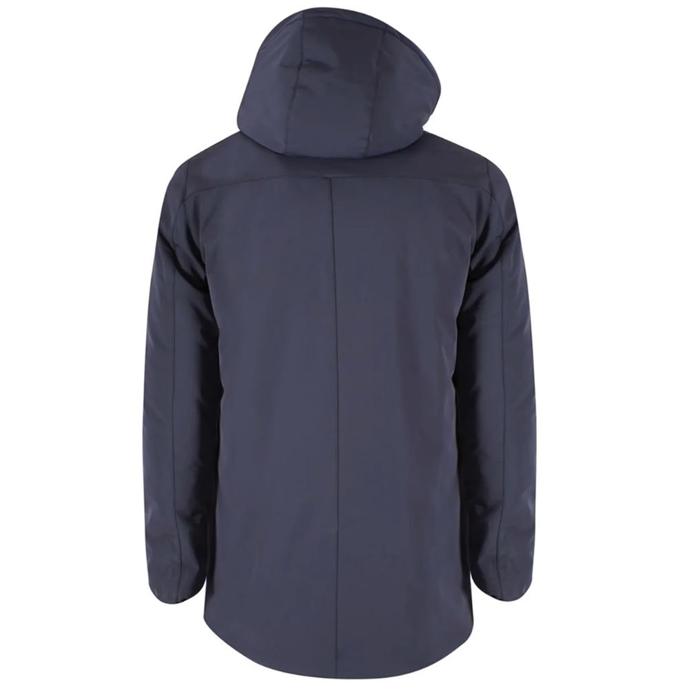 Blaue Nylonjacke