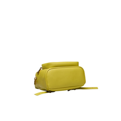 Yellow Polyethylene Women Backpack