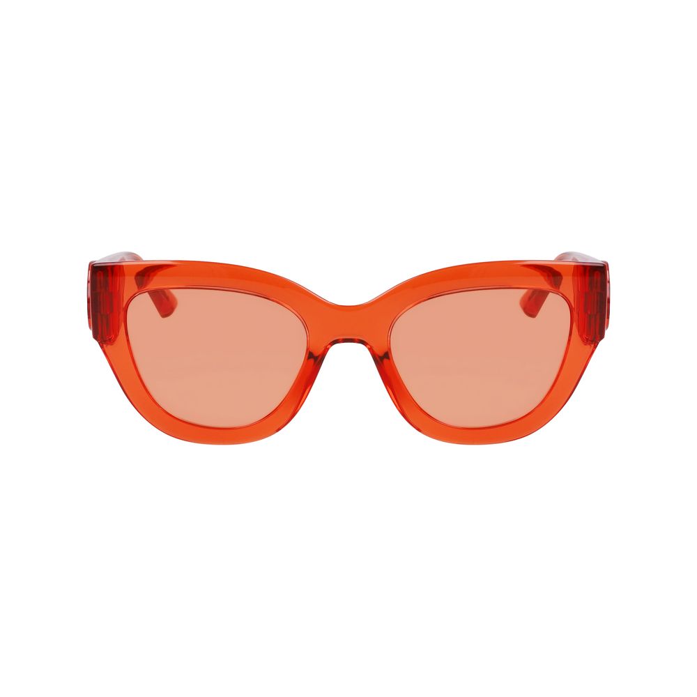 Orangefarbene Sonnenbrille mit Spritzguss-Optik