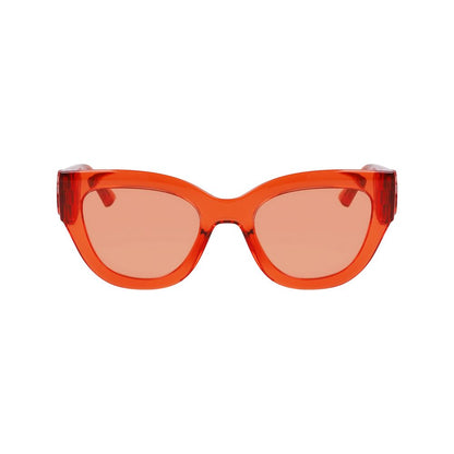 Orangefarbene Sonnenbrille mit Spritzguss-Optik