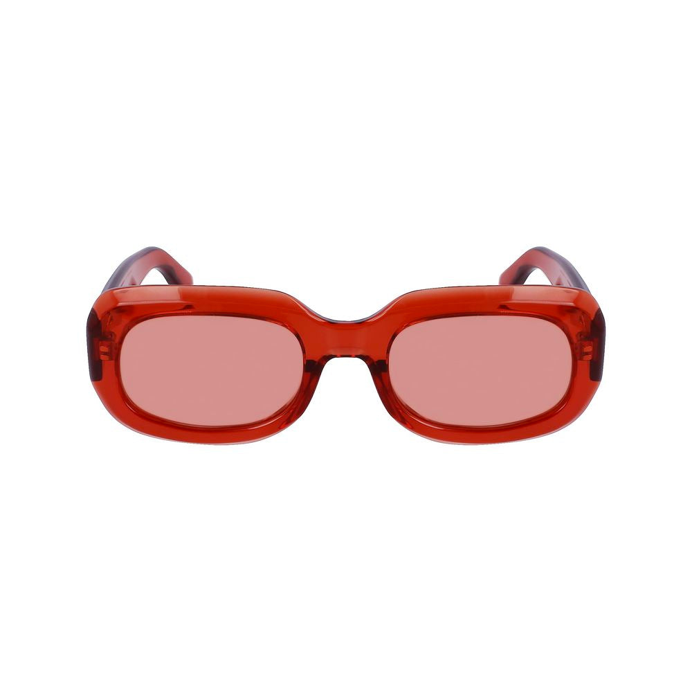 Orangefarbene Sonnenbrille mit Spritzguss-Optik