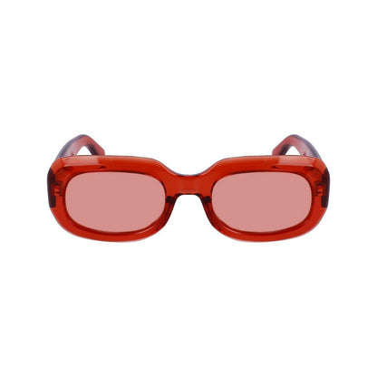 Orangefarbene Sonnenbrille mit Spritzguss-Optik