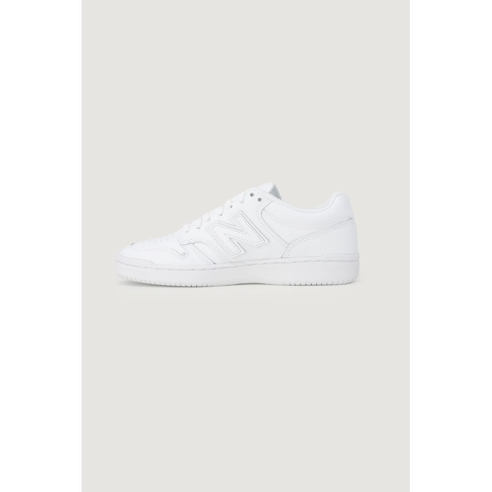 White Synthetic Leather Sneaker