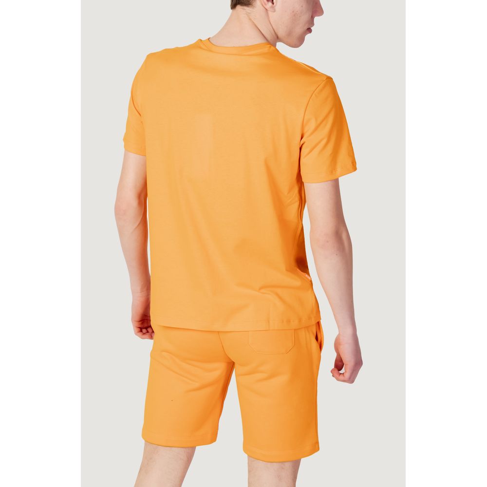 Orangefarbenes Baumwoll-T-Shirt