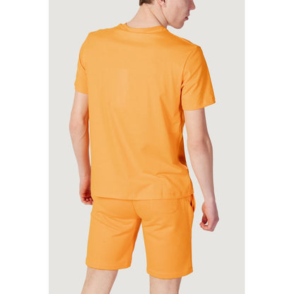 Orangefarbenes Baumwoll-T-Shirt