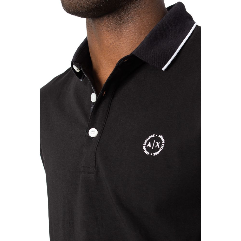 Black Cotton Polo Shirt