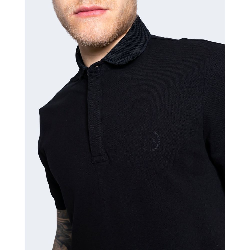 Black Cotton Polo Shirt