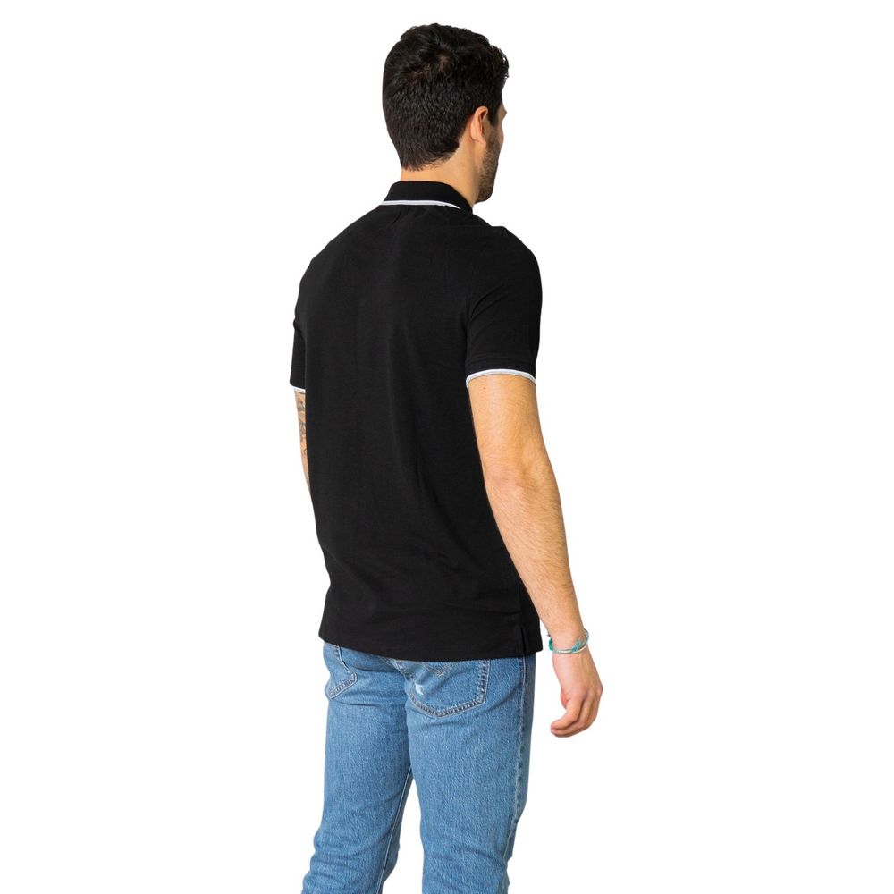 Black Cotton Polo Shirt