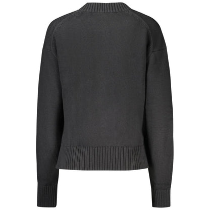 Black Cotton Women Sweater