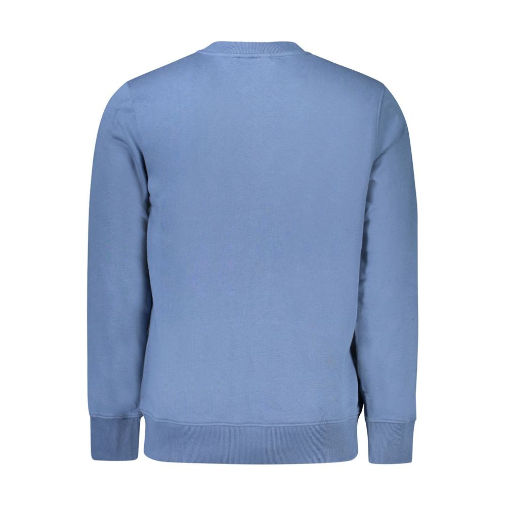 Blue Cotton Men Sweater