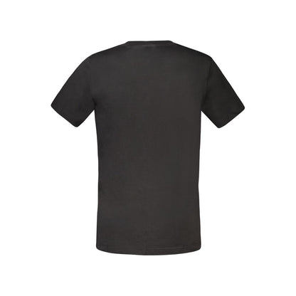 Black Cotton Men T-Shirt