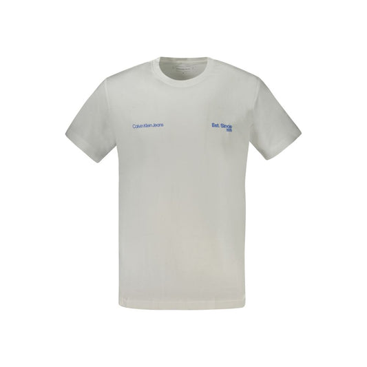 White Cotton Men T-Shirt