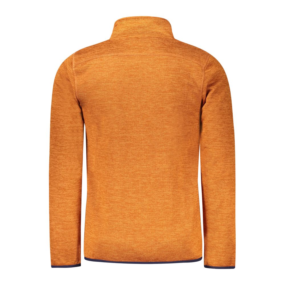 Orange Polyester Men Jacket