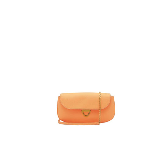 orange Lederhandtasche