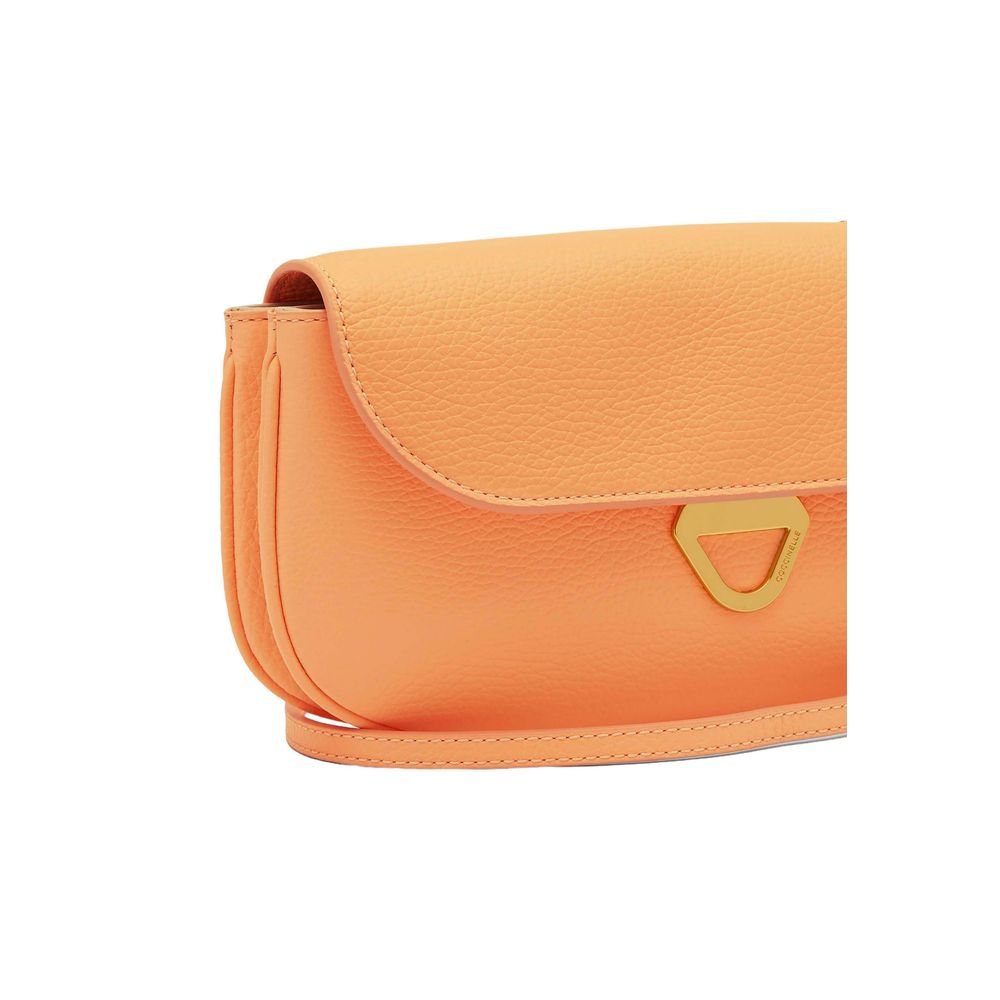 orange Lederhandtasche