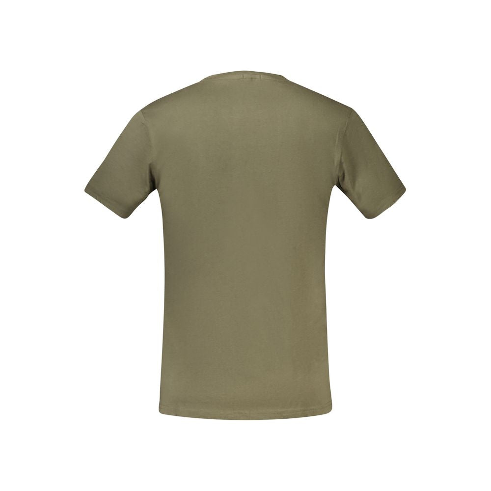 Green Cotton Men T-Shirt