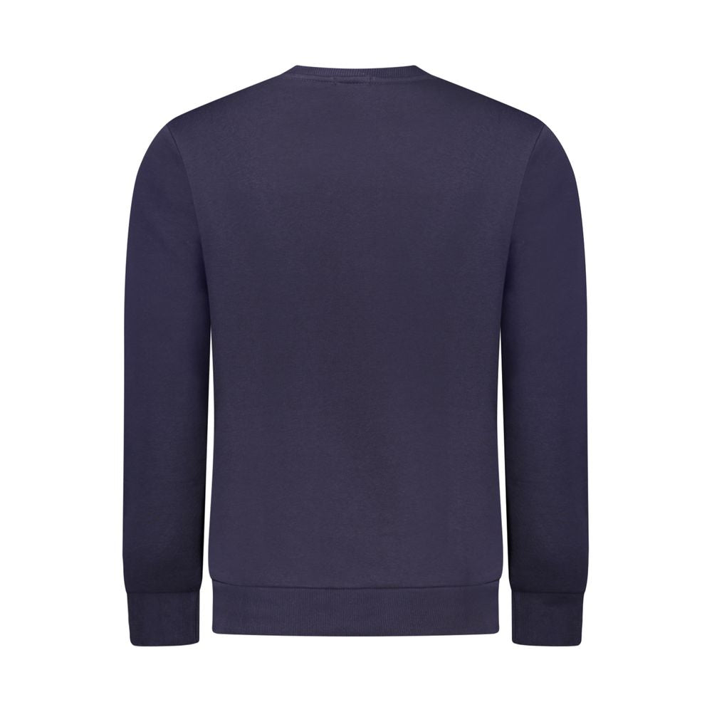 Blue Cotton Men Sweater