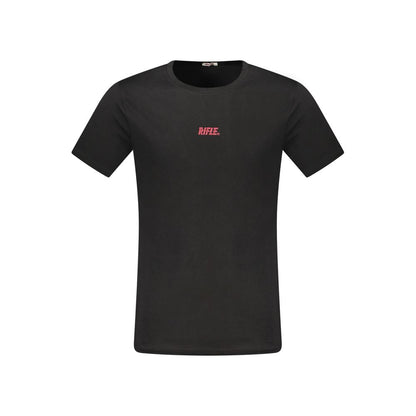 Black Cotton Men T-Shirt