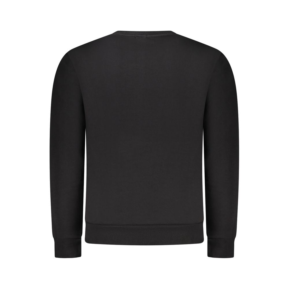 Black Cotton Men Sweater