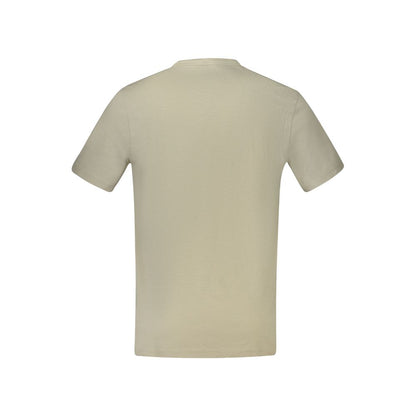 Beige Cotton Men T-Shirt