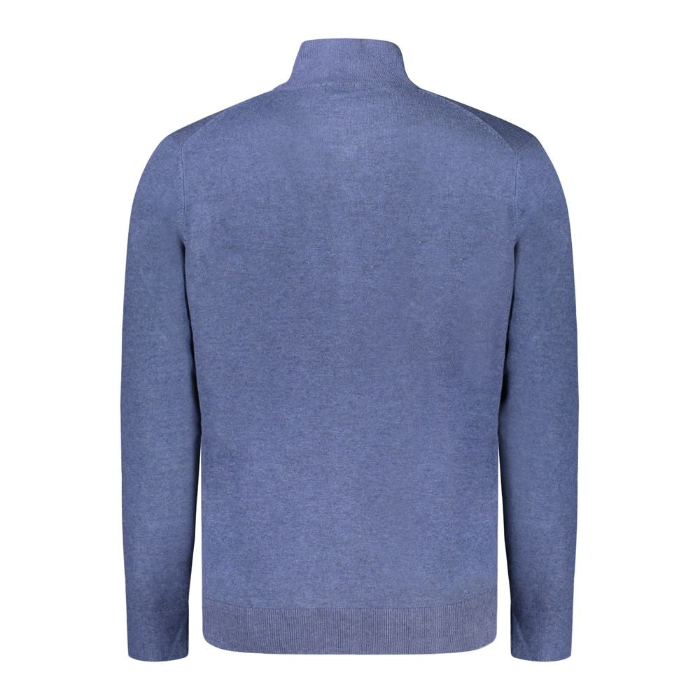 Blue Polyamide Men Cardigan