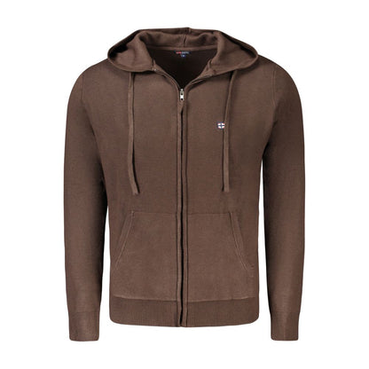 Brown Polyamide Men Cardigan