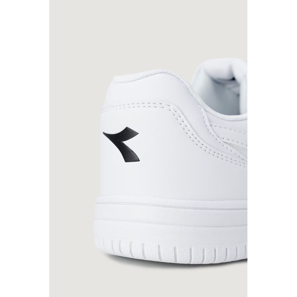 White Synthetic Leather Sneaker