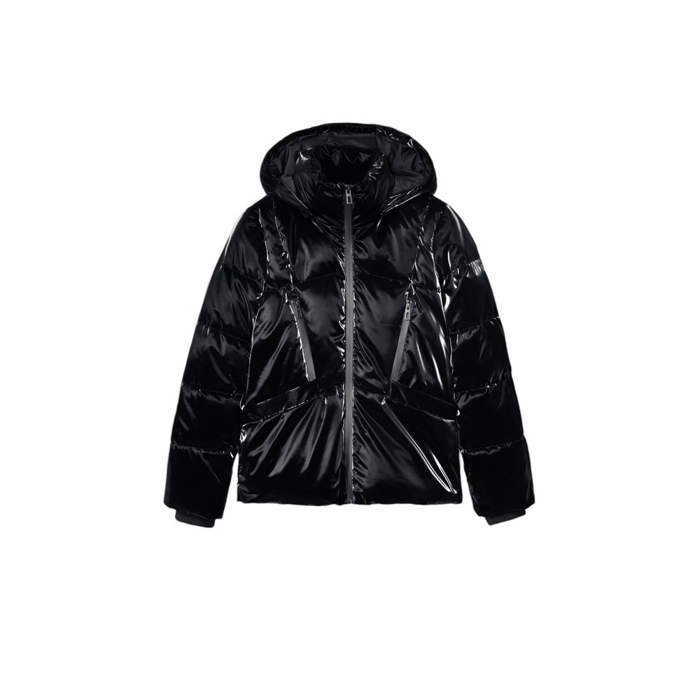 Black Polyester Jackets & Coat