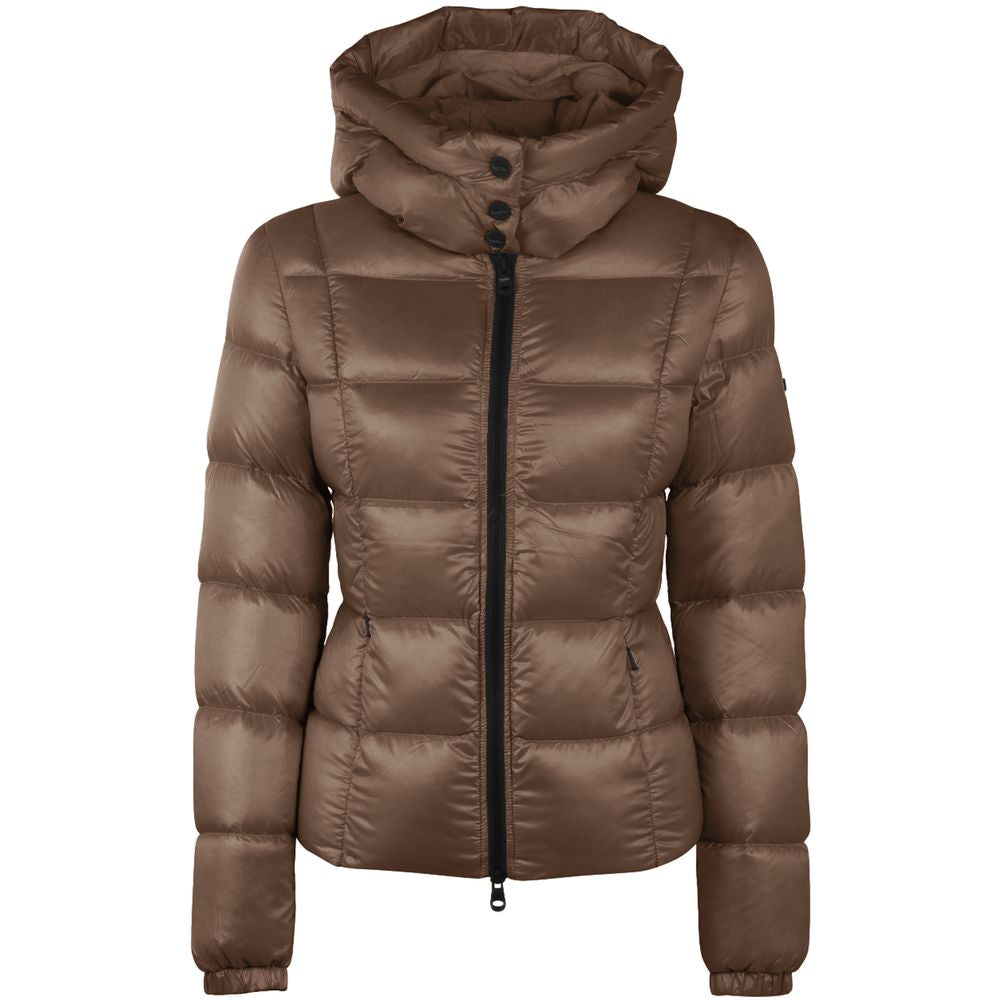 Brown Nylon Jackets & Coat