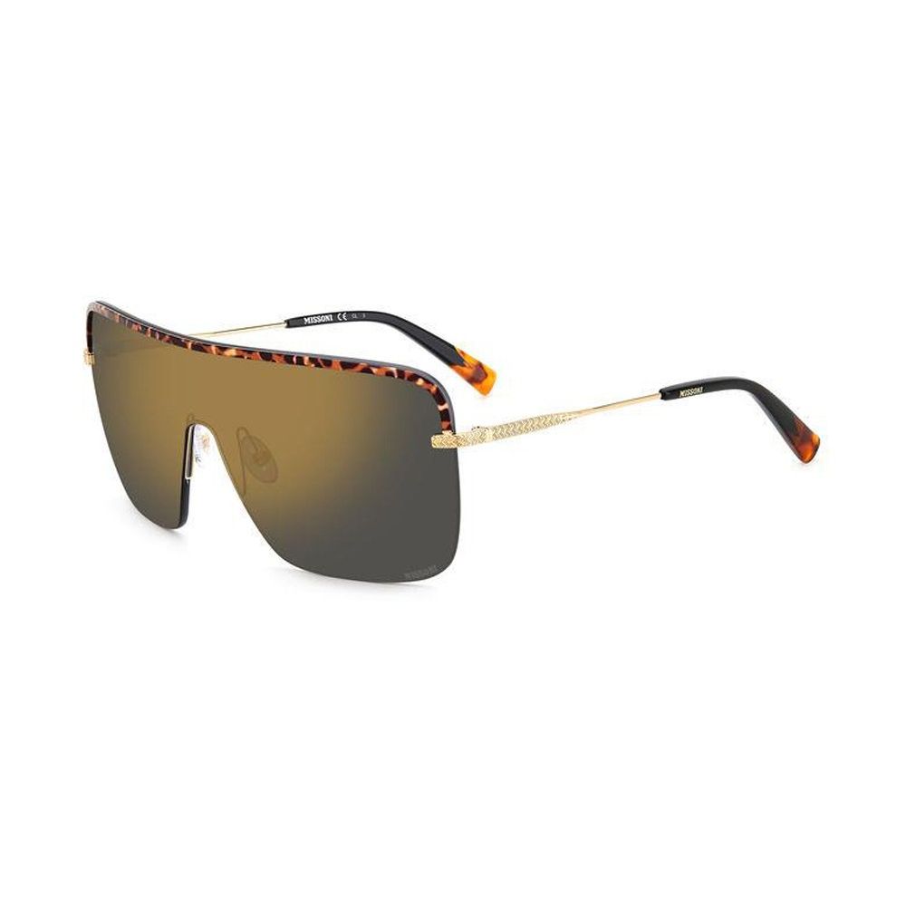 Sonnenbrille aus goldenem Metall