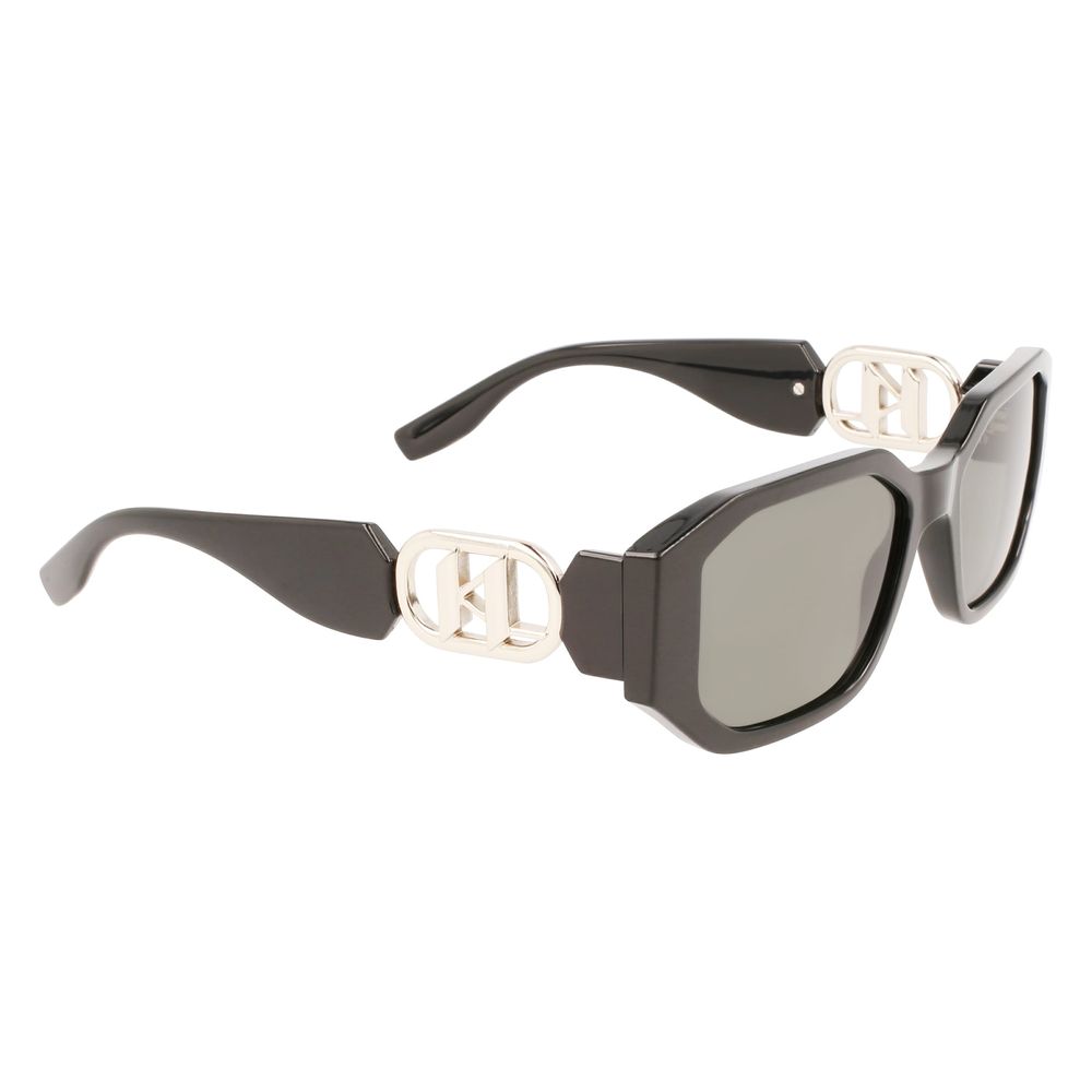 Schwarze Sonnenbrille mit Spritzguss-Optik