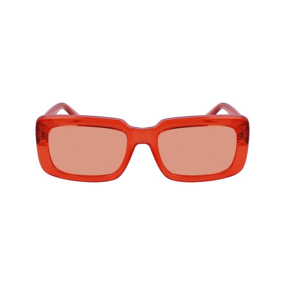 Orangefarbene Sonnenbrille mit Spritzguss-Optik