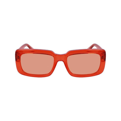 Orangefarbene Sonnenbrille mit Spritzguss-Optik