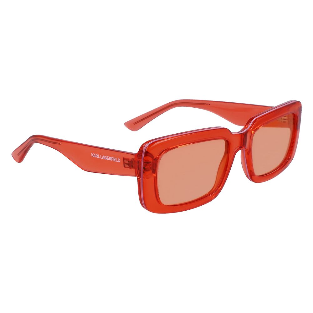 Orangefarbene Sonnenbrille mit Spritzguss-Optik