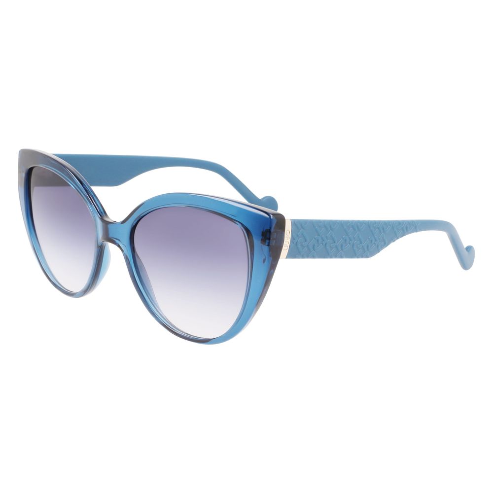 Blaue Sonnenbrille mit Spritzguss-Optik