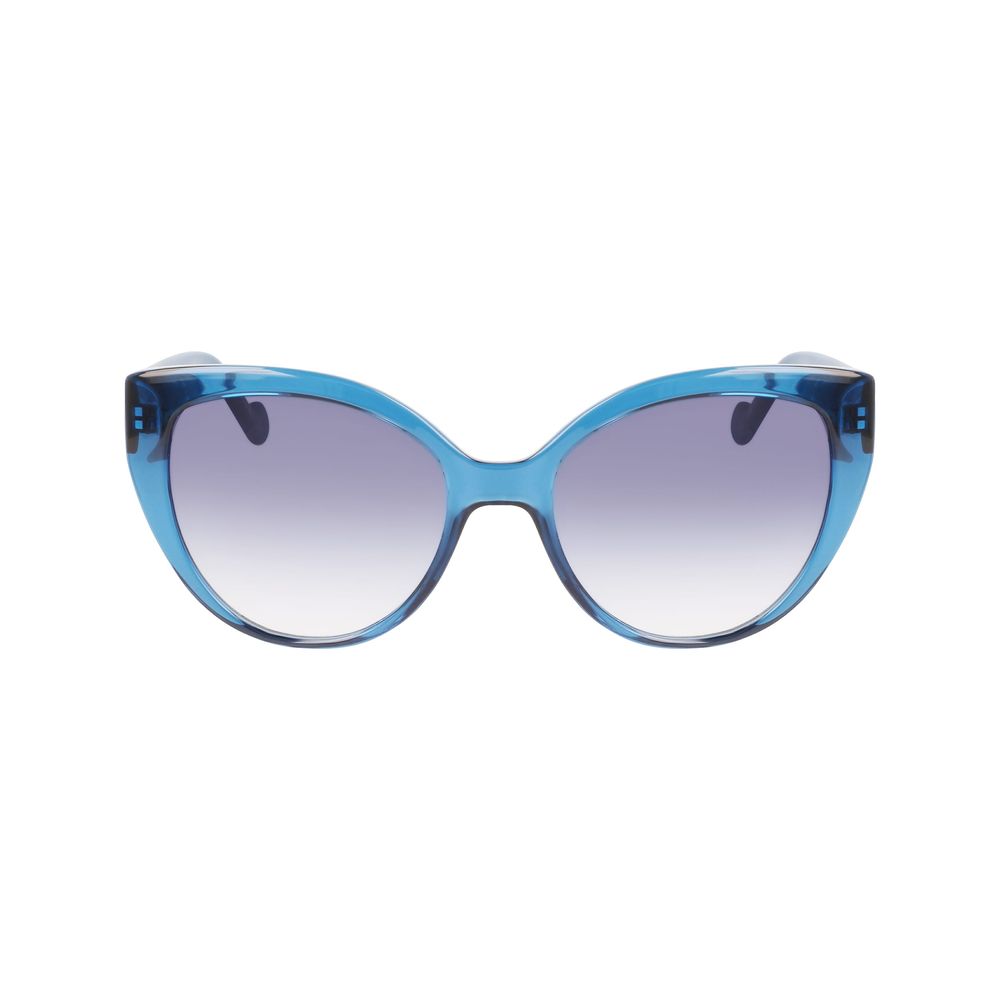 Blaue Sonnenbrille mit Spritzguss-Optik