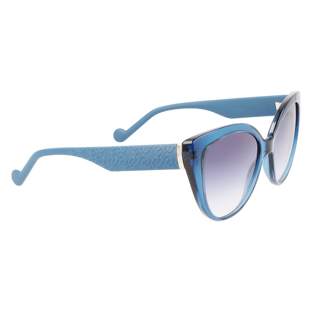 Blaue Sonnenbrille mit Spritzguss-Optik