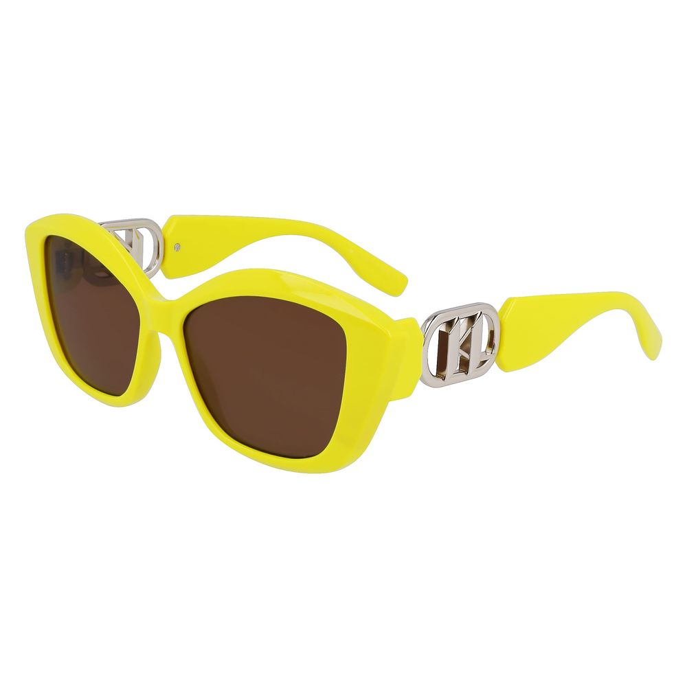 Gelbe Sonnenbrille mit Spritzguss-Optik