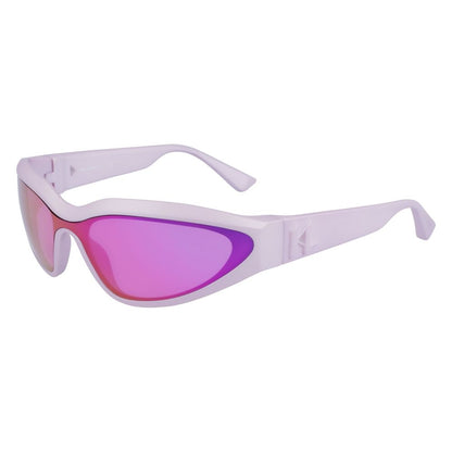 Lilafarbene Sonnenbrille mit Spritzguss-Optik