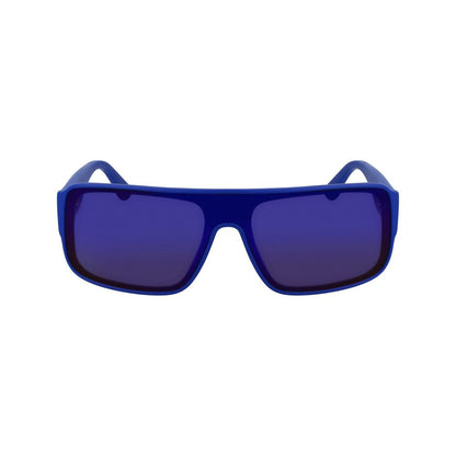 Blaue Sonnenbrille mit Spritzguss-Optik